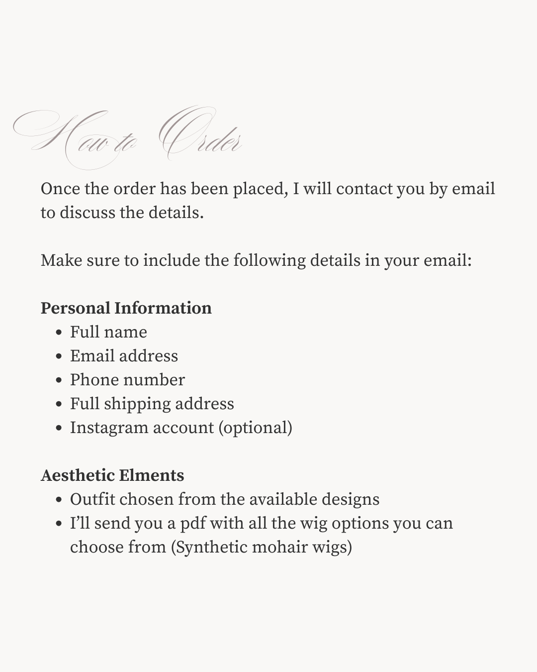 Commission - Private Sale